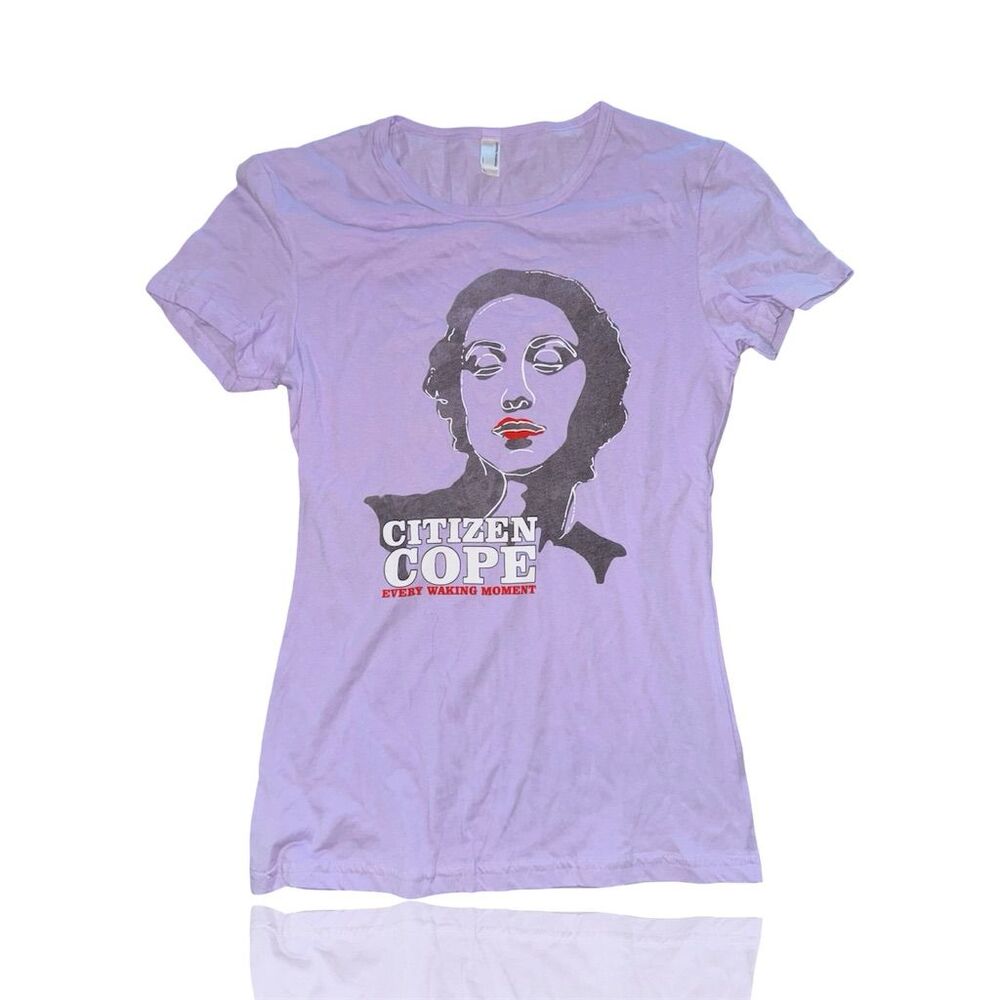 Citizen Cope Women's Lilac Graphic Tee Size L Concert merch: Every Waking Moment